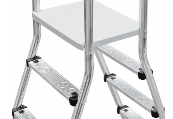 W'eau A-frame RVS 304 zwembadtrap 2 x 4 treden.