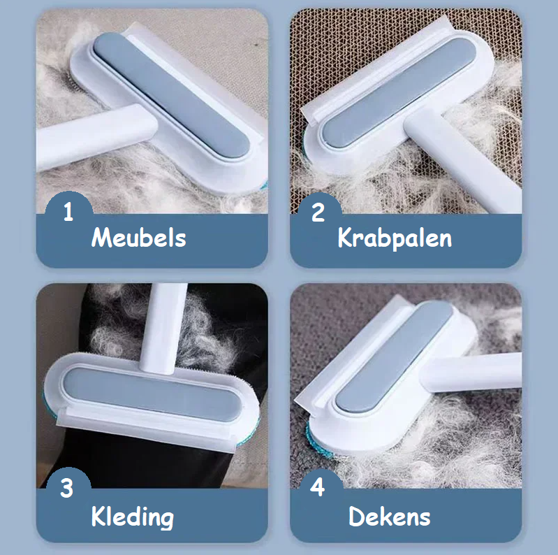 Reinigings-borstel voor haar, pluis en stof